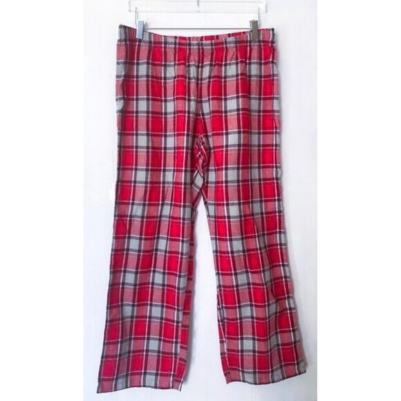 H&M RED BLUE HOLIDAY PLAID PAJAMA PJ SET L NWT - Picture 6 of 12